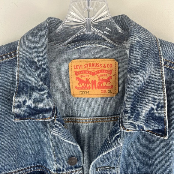 Levi’s Trucker Denim Jean Jacket Men’s Size XL Style # 723340139 - Picture 11 of 12